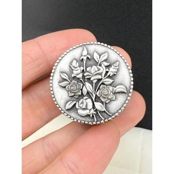 Vintage Pewter Brooch With Matching Pierced‎ Earrings Lot One Trinket Box Mouse - Picture 14 of 16